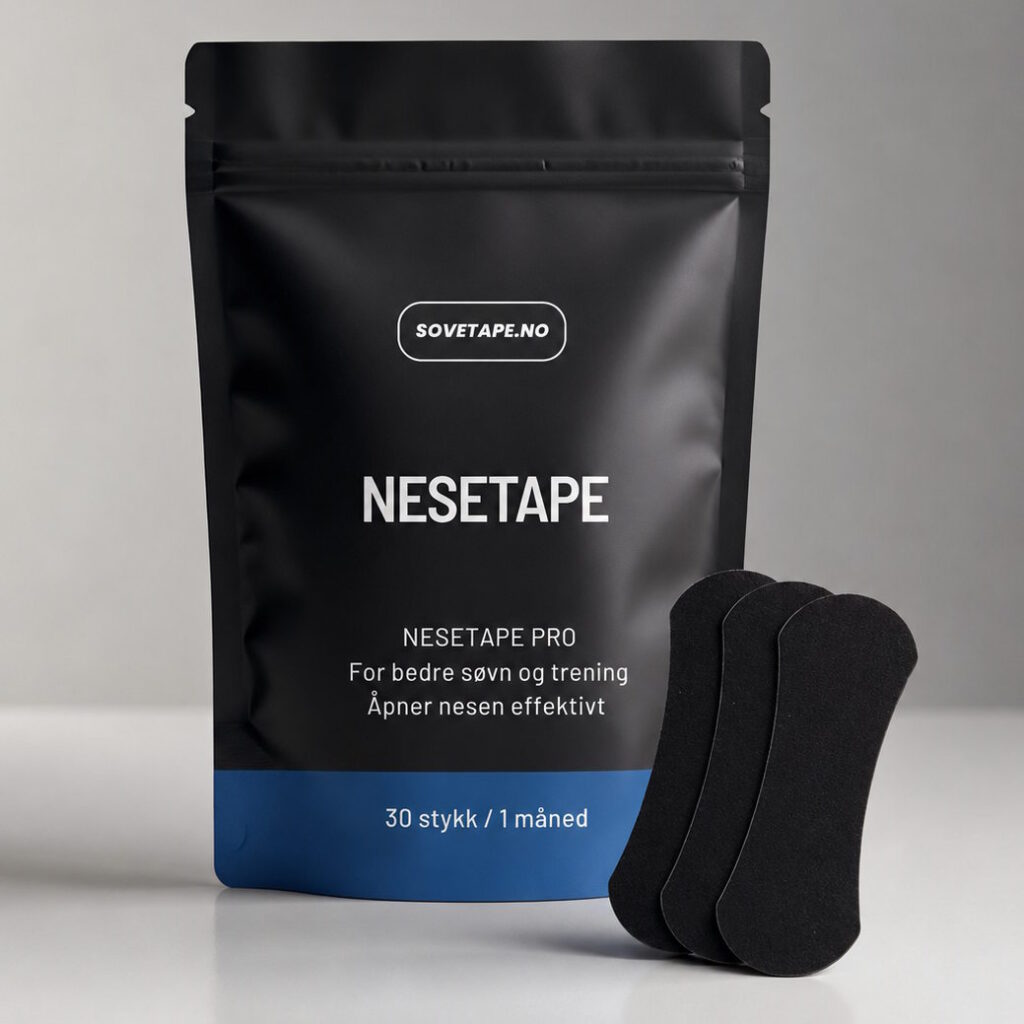 Nesetape Pro avrundet nesestrimler som sitter komfortabelt og gir bedre nesepusting hele natten