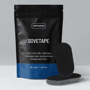 Sovetape Pro munnteip for bedre søvn som fremmer nesepusting og reduserer munnpusting om natten