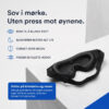 Fordeler med 3D sovemaske: rom til å blunke, blokkerer nesten alt lys og formet over nesen