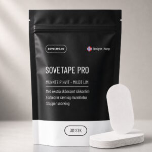 Munnteip Hvit med mildt silikonlim, 30 stk